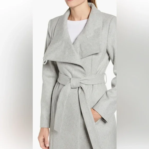 Kenneth Cole Belted Wool Blend Maxi Coat Size 4 - Picture 4 of 7